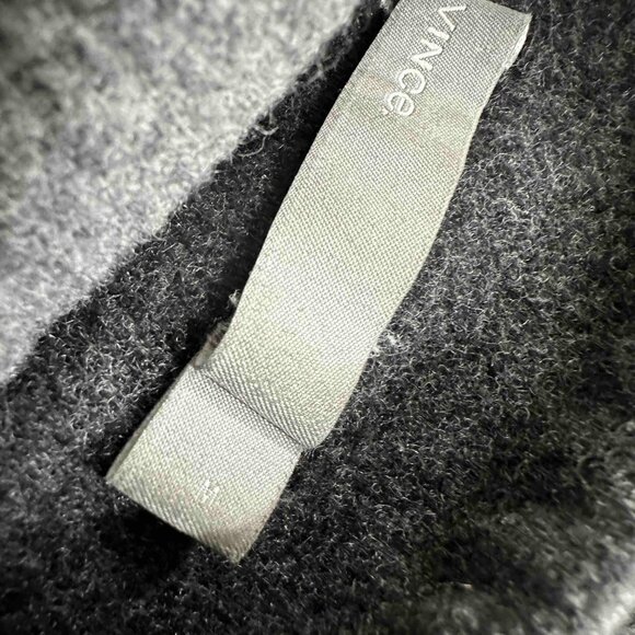 VINCE Reversible Wool-Cashmere Coat / Black & Grey / - Picture 7 of 9